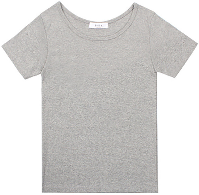 코코블린 여성용 통기성 데일리 코튼 무지 슬림핏 라운드 반팔 티셔츠