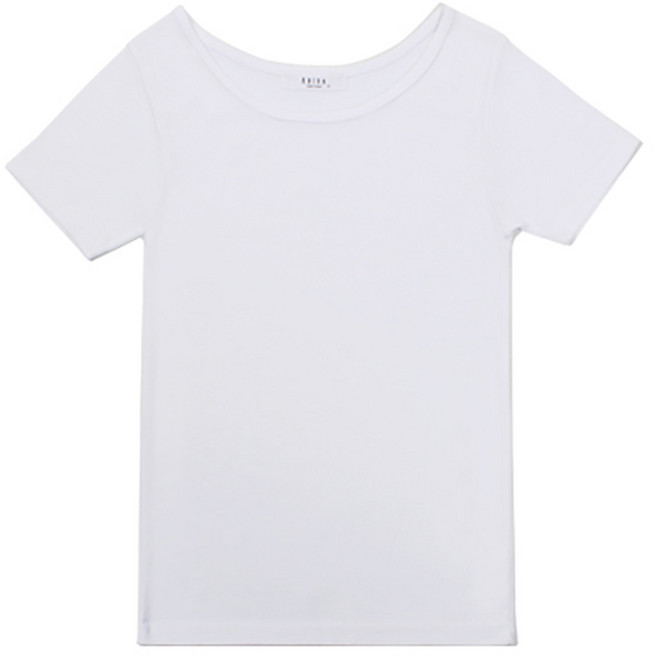 코코블린 여성용 통기성 데일리 코튼 무지 슬림핏 라운드 반팔 티셔츠