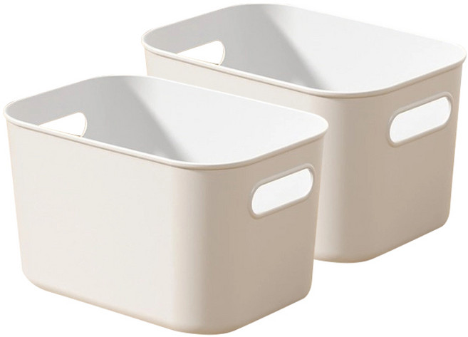PP Home Living 廚房食品儲藏室多用途收納箱 A型 6L, 白色, 2個