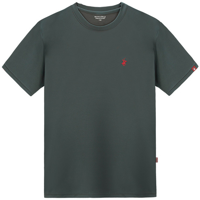 BEVERLY HILLS POLO CLUB 比佛利保羅 男女通用 涼感 透氣 Ice Cool Ever 小標誌 短袖 T恤 CPW0T05, 深灰色