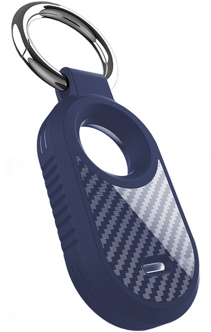 구스페리 갤럭시 스마트 태그2 호환 러기드 키링 케이스, 네이비, 1개