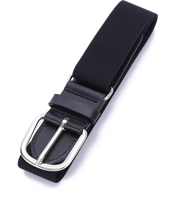 미소로운 신축 길이조절 야구벨트, 블랙, 1개