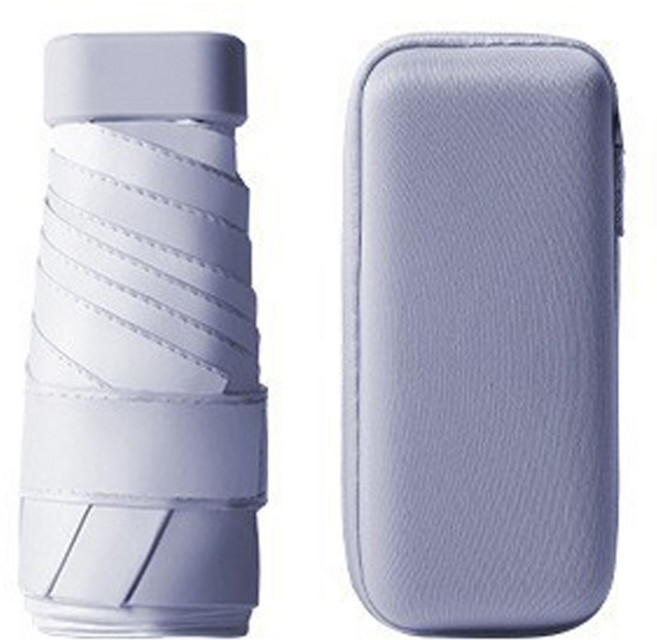 이츠굿텐 햇빛차단 미니 6단 암막 경량 우산 & 양산 + 파우치 세트