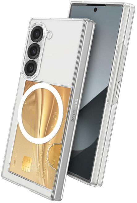 워너프 맥세이프 슬림 클리어 카드 포켓 휴대폰 케이스