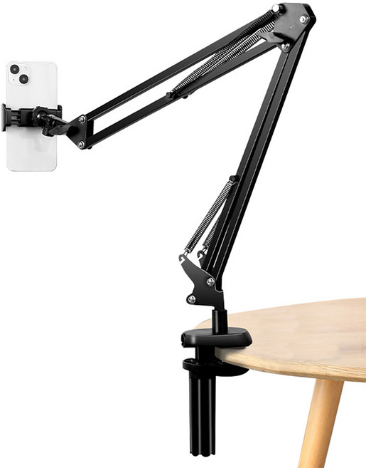 위니즈 3단 핸드폰전용 관절형 거치대, 블랙, WZTSH004B, 1개