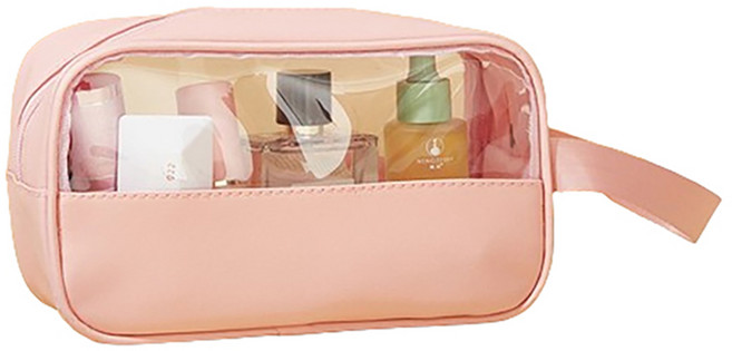 블럭마트 휴대용 세면 목욕가방 소형, 1개, 핑크