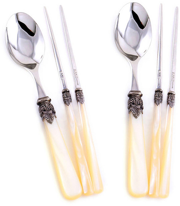 EME 나폴레옹 한식수저세트, 아이보리, 숟가락 + 젓가락, 2세트