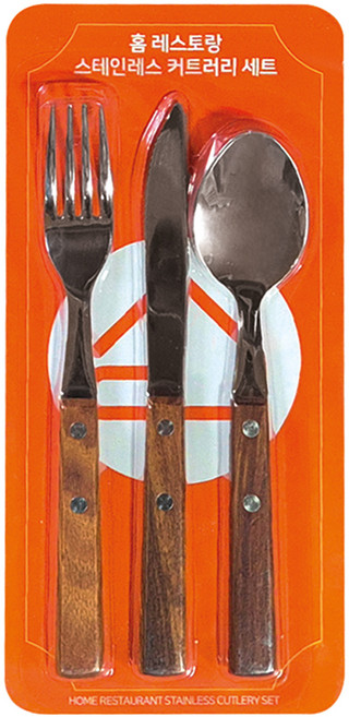 벨로비 홈 레스토랑 스테인레스 커트러리 세트, 나이프 + 스푼 + 포크, 1세트