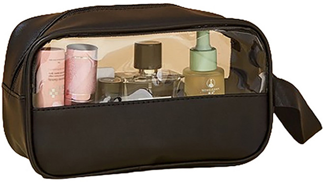 블럭마트 휴대용 세면 목욕가방 소형, 1개, 블랙