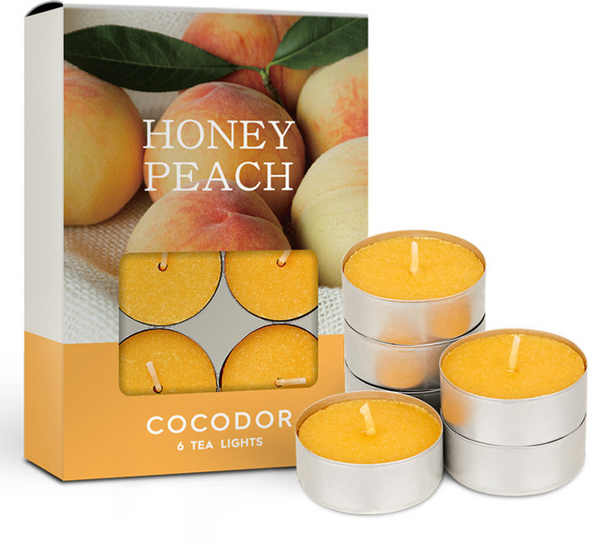 코코도르 티라이트 캔들, 허니피치, 10g, 6개