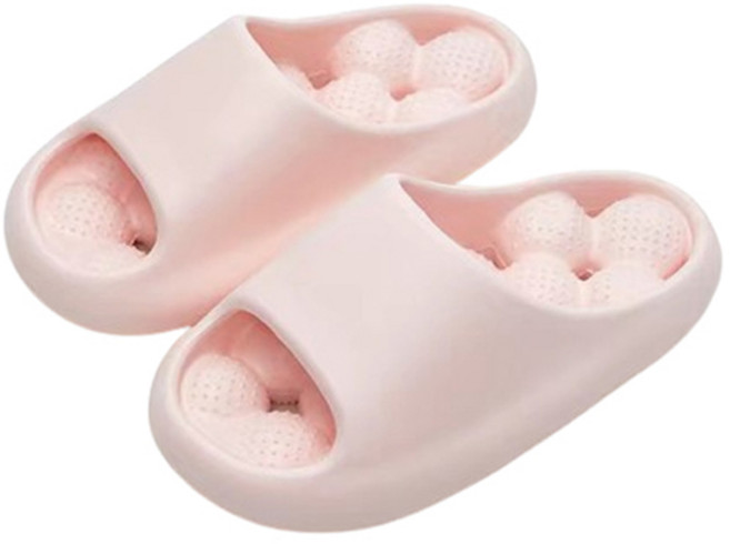 여성용 블럭마트 동글동글 물빠짐 욕실화, 핑크, 1개
