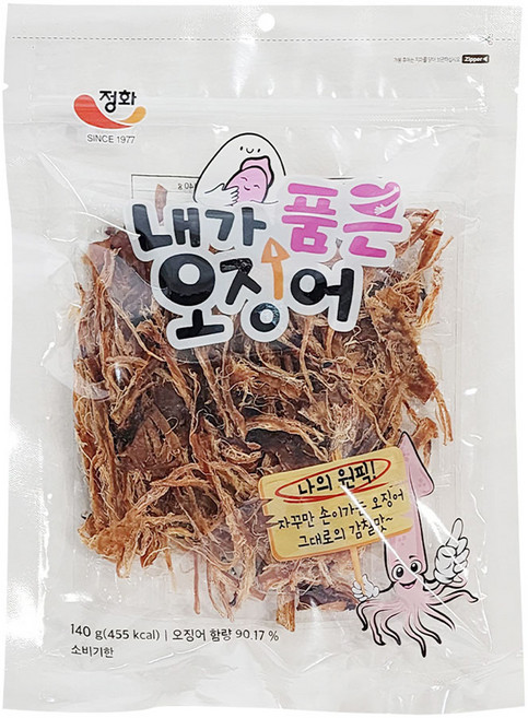 정화식품 내가 품은 건어물 오징어 간식 주전부리, 140g, 1개