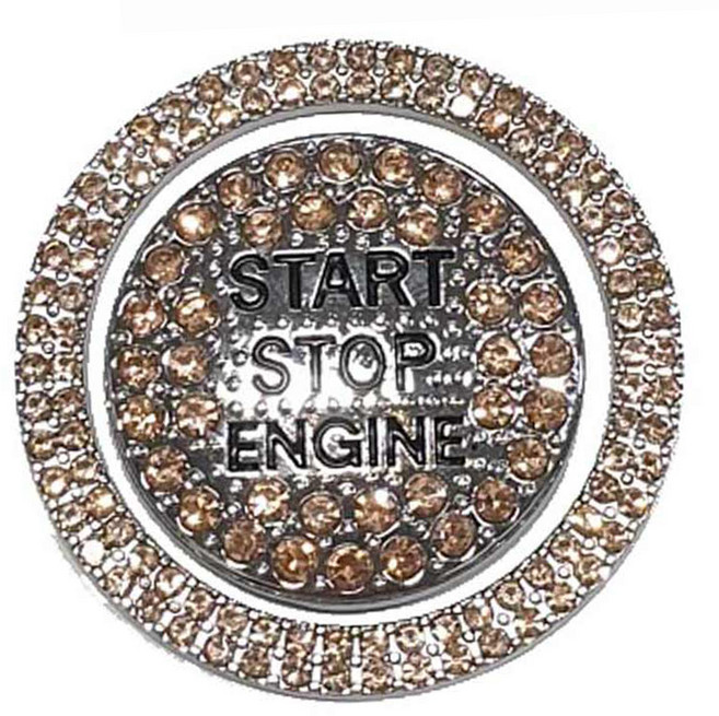 네이처스파머 자동차 블링 스타트 버튼 커버 장식링 세트, 로즈골드, 1세트