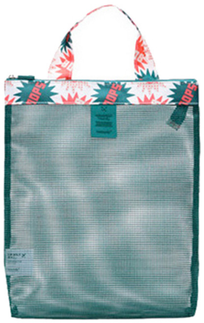 블럭마트 물빠지는 세면 수영가방, 그린