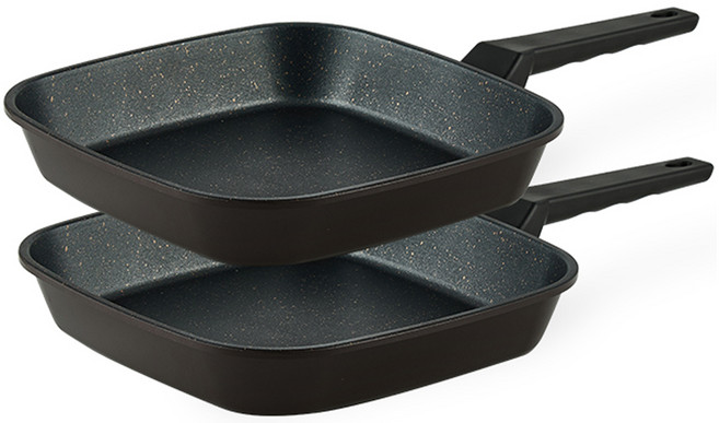 퀸센스 디너 후라이팬 세트 2개, 브라운, 단품, 1세트