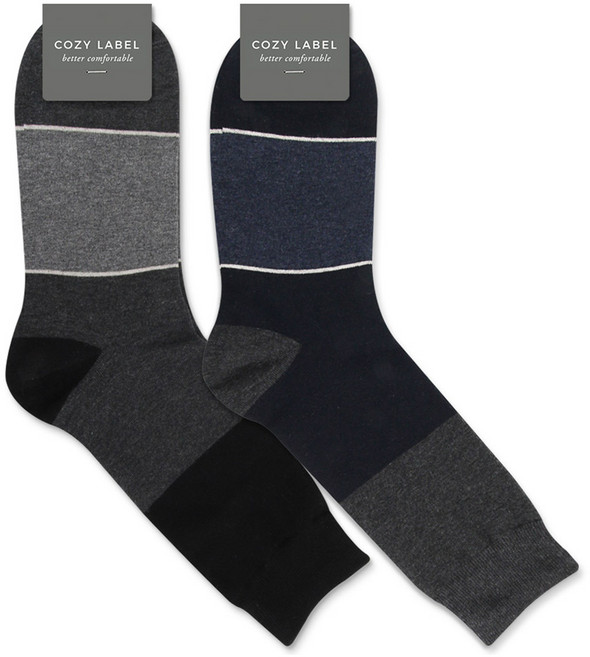 코지라벨 남성용 에브리타임 트렌디 긴목 정장양말 2켤레 세트 A
