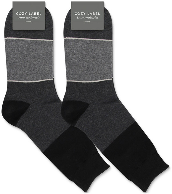 코지라벨 남성용 에브리타임 트렌디 긴목 정장양말 2켤레 세트