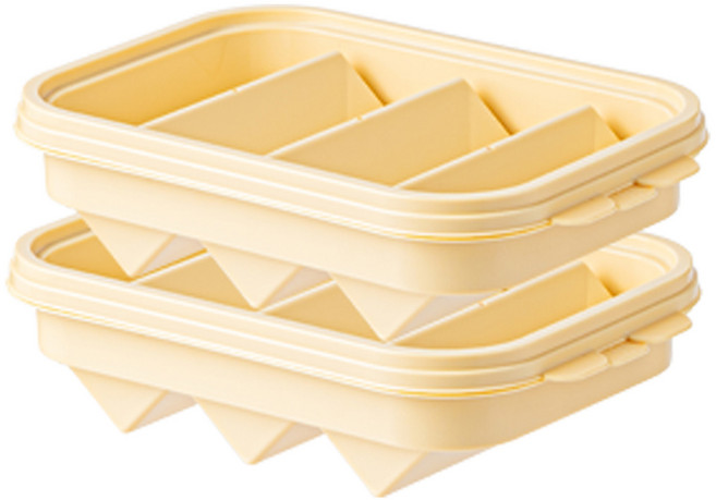 나누담 사각 아이스트레이, 옐로우, 2개