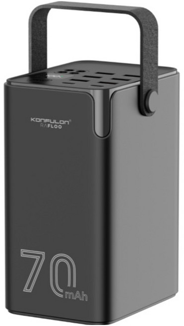 라플루 고속충전 대용량 보조배터리 70000mAh, RPB-03, 블랙