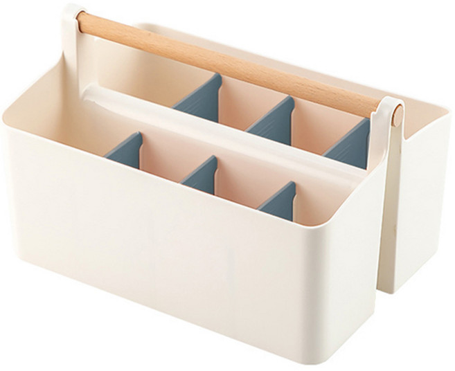 윰스 대용량 마카펜 연필꽂이 8칸 다용도 데스크 정리함, 블루, 1개