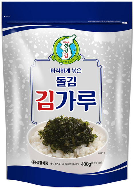 지도표성경 돌김 김가루, 400g, 1개