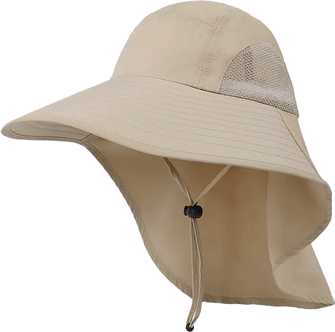 바코젤 등산 햇빛가리개 모자, 베이지