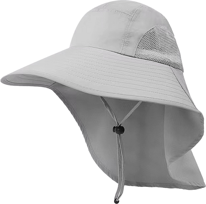 바코젤 등산 햇빛가리개 모자, 라이트 그레이