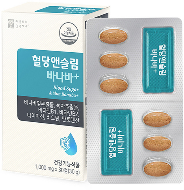 애플트리김약사네 혈당앤슬림 바나바+ 30g, 30정, 1개