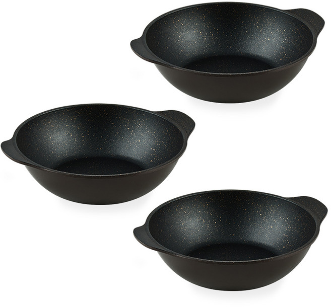 퀸센스 디너 후라이팬 세트 3개, 브라운, 파티웍 28cm(3P), 1세트