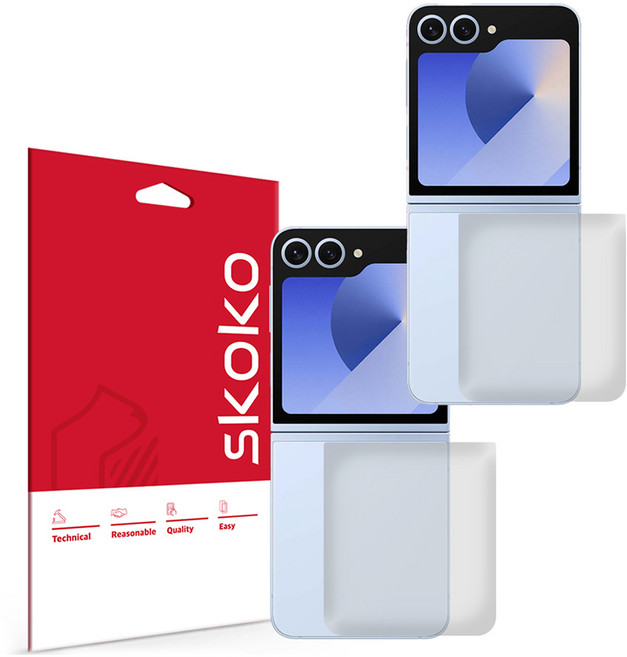 스코코 무광 후면 외부보호필름 2p 세트, 1세트