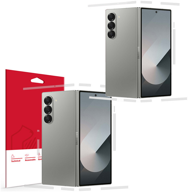 스코코 무광 측면 테두리 외부보호필름 2p 세트, 1세트