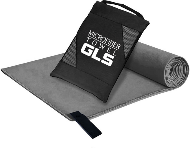 GLS 초극세사 다용도 건식 스포츠 타올, C9 그레이, 1개