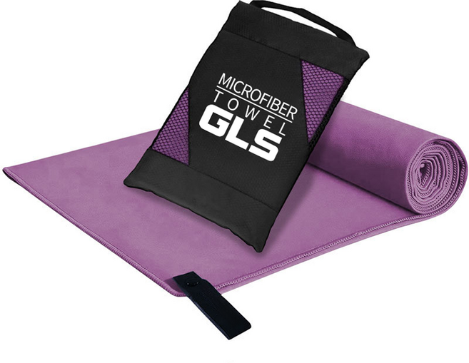 GLS 초극세사 다용도 건식 스포츠 타올, C1 라벤더, 1개