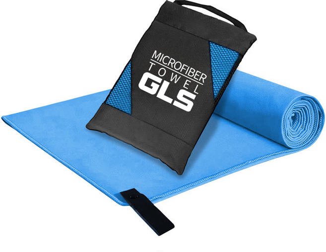 GLS 초극세사 다용도 건식 스포츠 타올, C2 블루, 1개
