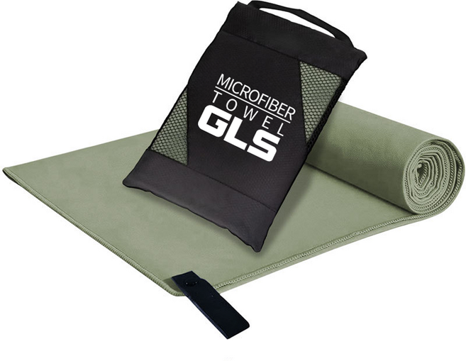 GLS 초극세사 건식 스포츠 타올, C7 올리브, 1개