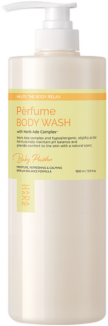 하라즈 퍼퓸 바디워시 베이비파우더향, 1L, 1개