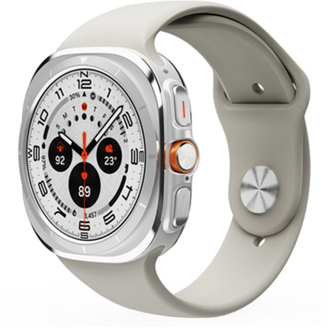 신지모루 갤럭시워치 울트라 호환 실리콘 밴드 스트랩, 라이트그레이, 1개