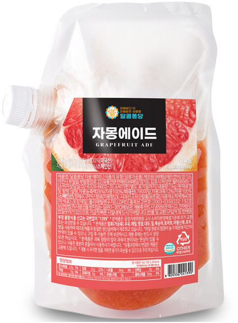 달콤퐁당 자몽 에이드, 1kg, 1개