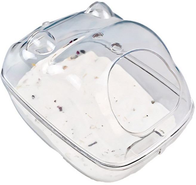 딩동펫 햄스터 욕실 목욕 하우스 햄스터형, 투명, 1개