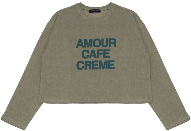 부루앤쥬디 여성용 피그먼트 프린팅 긴팔 면 티셔츠 OQHTG502A