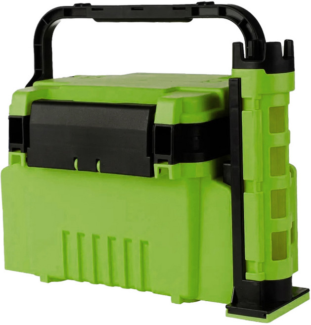 실버캐스트 낚시 태클박스 소형 6L + 3단 로드홀더 세트, 그린, 1세트