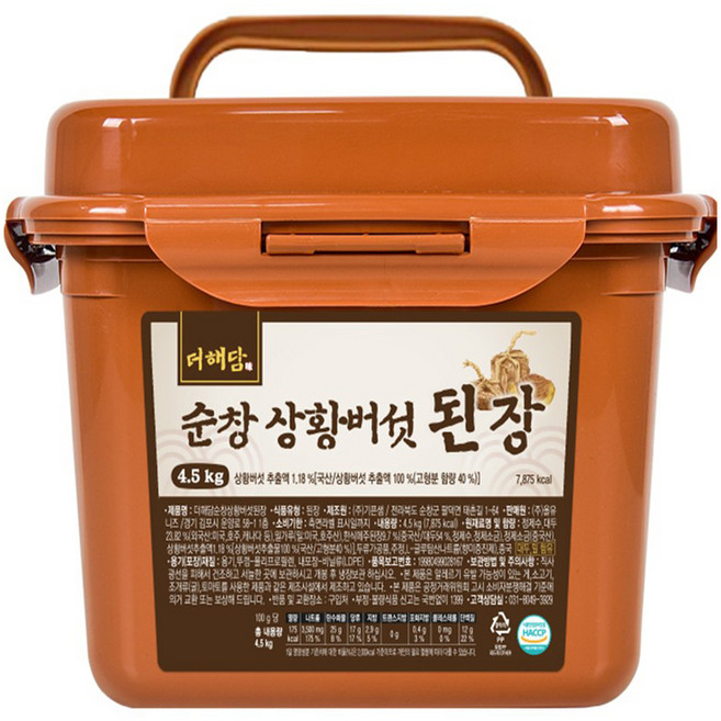 더해담 순창 상황버섯 된장 대용량, 4.5kg, 1개