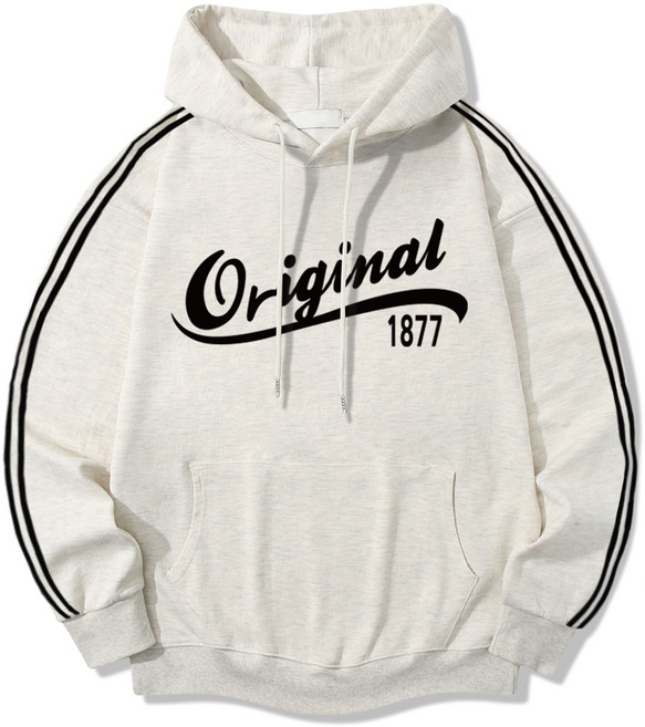 일루소 남녀공용 WD 특양면 소매 투라인 오리지널1877 오버핏 후드티