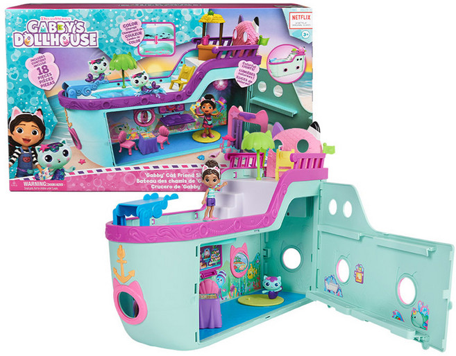 SPIN MASTER 蓋比的娃娃屋 郵輪遊戲娃娃屋套組, 混合色, 1套