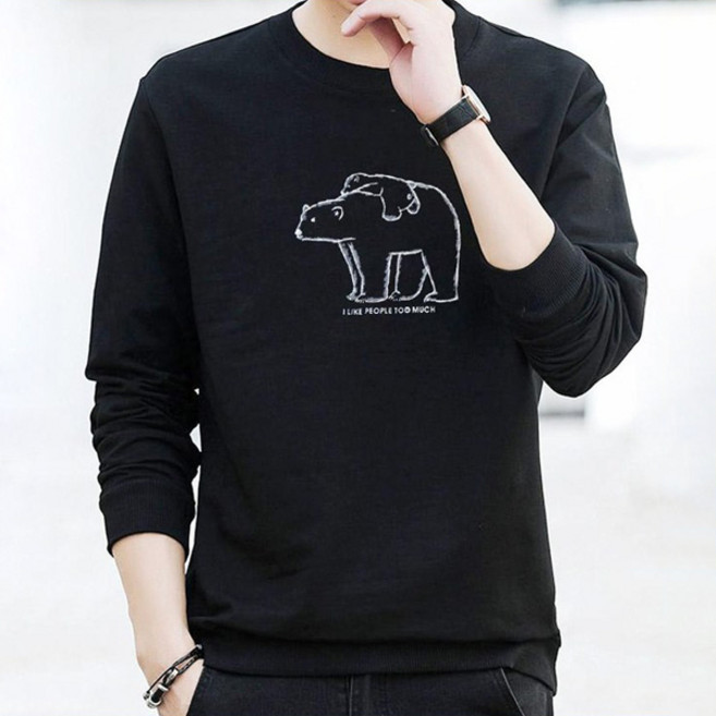 엠씨티 문컬렉션 남녀공용 특양면 북극곰 캐릭터 맨투맨