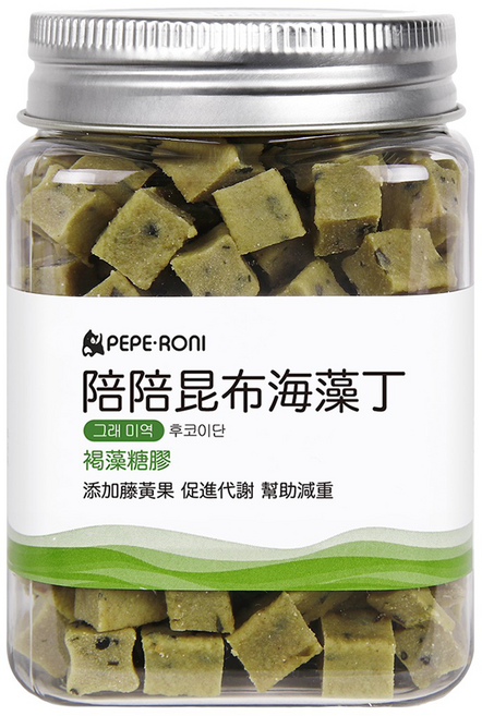 PEPE-RONI 陪陪肉肉 狗零食, 昆布海藻丁, 180g, 1罐