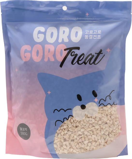 고로고로 반려동물 동결건조 트릿 간식, 미니큐브치킨, 500g, 1개