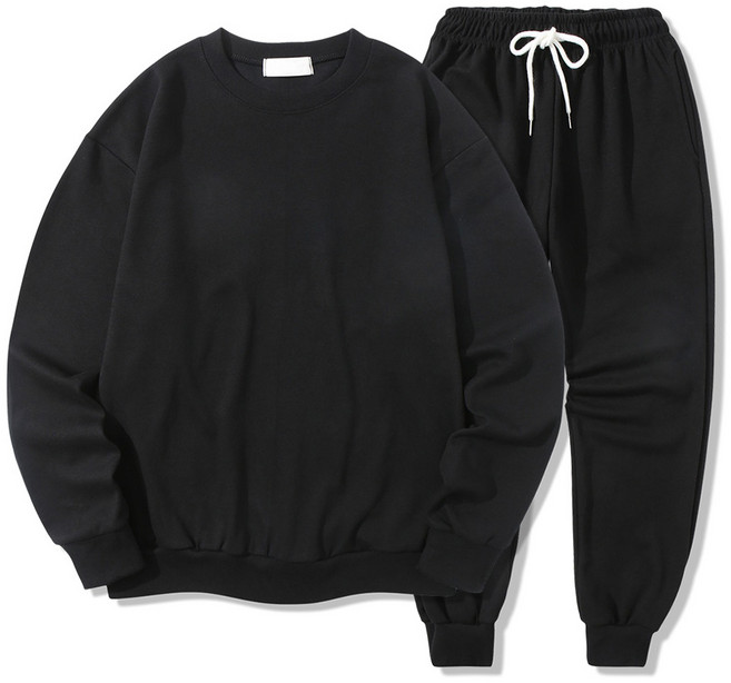 일루소 남녀공용 소프트 특양면 맨투맨 + 조거 바지 세트