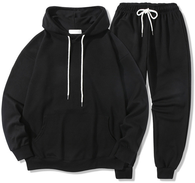 일루소 남녀공용 특양면 후드티 조거 상하의 세트