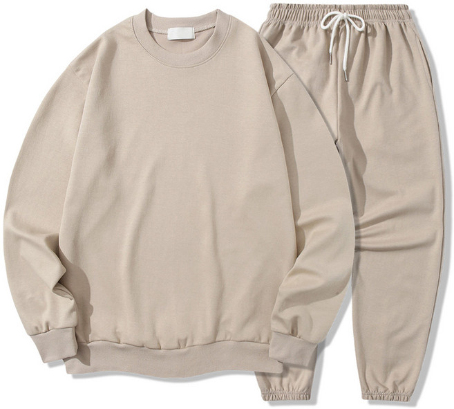 일루소 소프트 면 맨투맨 밑밴딩 조거 트레이닝복 상하의 세트